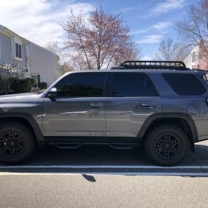 5% tint all around w windshield strip.
