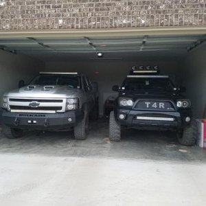 Next to a Silverado 1500 on a 5.5 inch lift