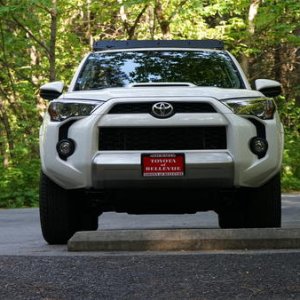 the roof rack is slick and no wind noise when driving on the highway.