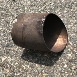 Cut off for exhaust tip.