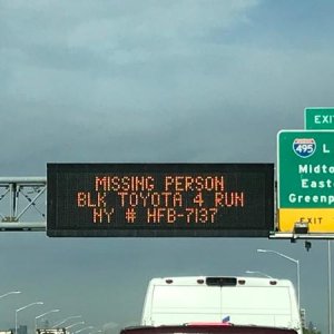 Public messaging for missing person with a 4Runner