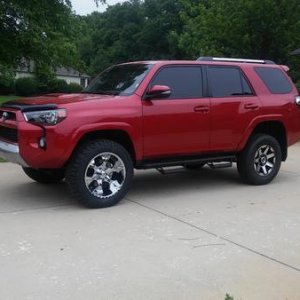 20x10 w/-12 offset from side on LF. 275/60/20 BFG KO tire. Test fit Info to document specs of this size wheel on 5th gen 4R