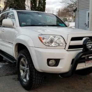 Six month old Craigslist picture before purchase.  Situation: Paint was faded, bull bar paint was peeling, many bolts are rusted, corrosion on stock w