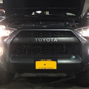 Installing the Morimoto XB (Oval) LED fog lights. Driver's side has the Morimoto fog lights installed.