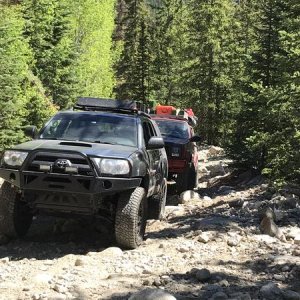 On our way up to our base camp near Lake Baldwin  CO.