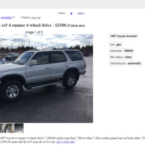 Original add. Paid $2000 cash for this rust.