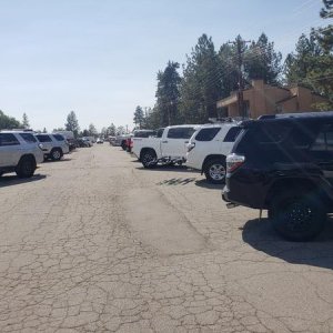 A group pic in the Snow Summit parking lot on 7/28/18
How many 4Runners do you see in the picture?