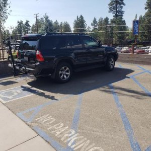 In the Snow Summit parking lot on 7/28/18