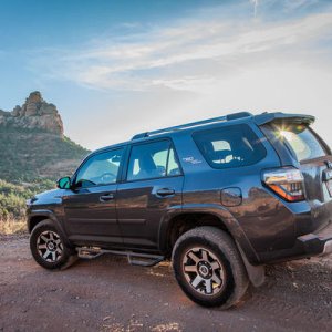 Stock 2018 TRD Off-Road Premium - up Schnebly Hill Road (not quite a debut ride... just a bumpy road).