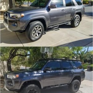 T4R Evolution - Stage 1 - ICON Lift, Wheels and Tires, new roof rack, and swapped Nerf bars for RPM Sliders.