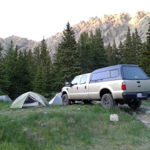 09 F350XL 4X4 at Mount Yale trailhead, Collegiates Peaks, Colorado