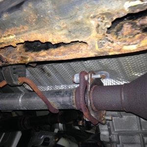 IMG 0574 Got some nasty frame rust below passenger side front door. Believe primary reason is originally the A/C condensate drain dumped right on top 
