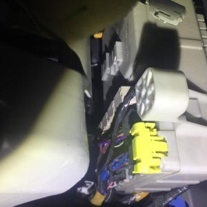 back of fuse box in dash, relay slides onto catch