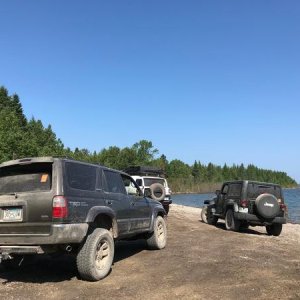 Drummond Island, MI

Pulling up to the East Shore of Drummond Island on Lake Huron.

Group: '12 FJ with 2" spacer lift, stock '15 JK Sport, '98 Limted