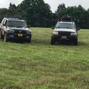 My previous vehicle... A 04 Jeep Grand Cherokee with a 4" lift, 32s, and a 4.7 HO engine swap and my current toy the 2010 TE.
