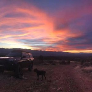Sunset in the Mazatzal Mountains, Payson, AZ