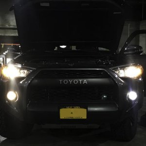 Left is OEM fogs and on the right is the Morimoto XB fog lights.