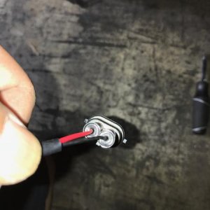 Once you test the polarity and confirm it works, attach the connector.