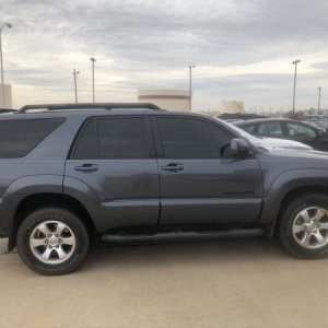 Tint: 15% up front/25% in the rear