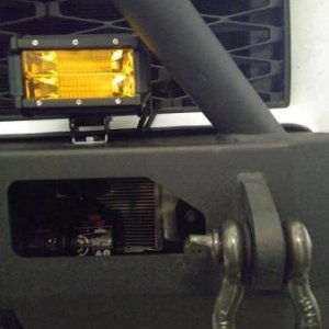Left shackle and LED fog light