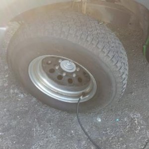 flat tire... good reason to get new rims.