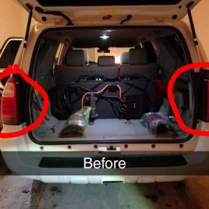 Old light housings were retaining water