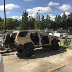 During all over paint job