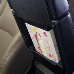 Tissue box in center console