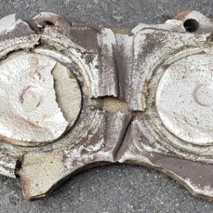 Pounded brake pad