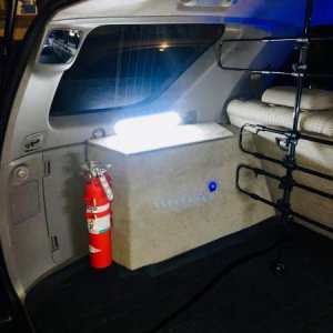 Covered the cargo box with medium dark pewter carpet to match the back seat of the 07 4runner. Very happy with the results.