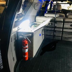 Moves the LEDS up a few inches to provide more light, and to clear the lid of the cargo box.