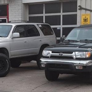 cool 4Runners in front of my shop