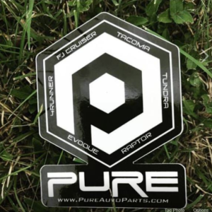 pure auto parts sticker