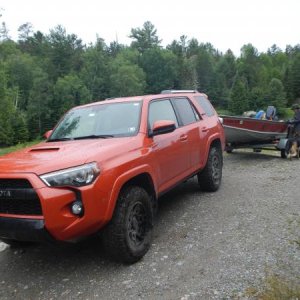 Dirt road boat launch Ontario Canada