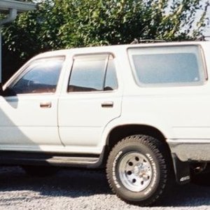 Our previous 1990 4Runner 
172,000 miles when I sold it.
31" ATs / 15" custom wheels,  2"  lift,
4:11 rear gear.
Wish I still had it too.