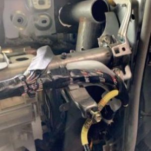 Front tube coming through the fire wall