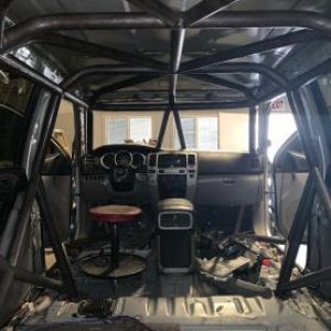 full cage done minus harness bar and seats mounted