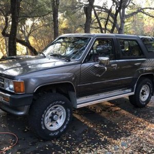 1988 SR5 V6 Dark Metallic Grey after a bath and shine