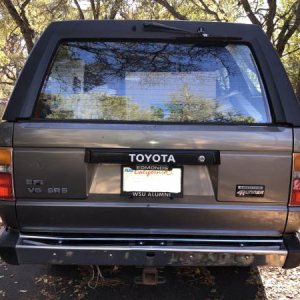 1988 Dark Metallic Grey rear, Minor Clearcoat failure.