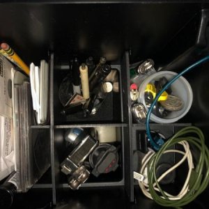 Center console divider and tray