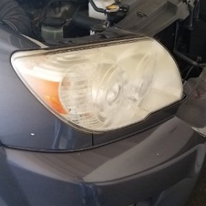 Headlights before restoring them.