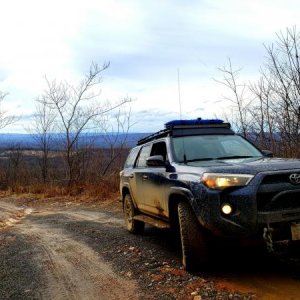 Truck in MD, mountains in background are WV