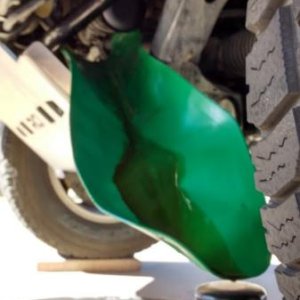 Oil change with funnel