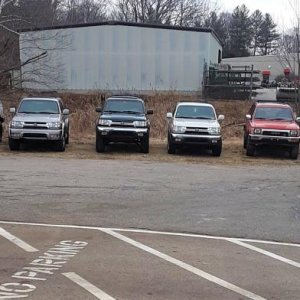 Toyotas: 98, 02, 01, 02, 90 4Runners, 92 pickup (they all have aftermarket cats or they've already been stolen, so don't bother)
