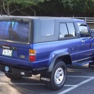 Fully restored 1986 Toyota 4Runner with rear howling wolf window graphic