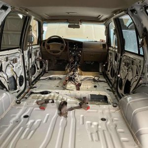 stripped interior