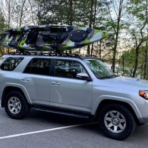Yakima JayLow Kayak Carrier -  directly mounted to SSO Roof Rack