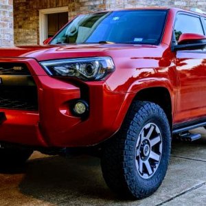 TRD Pro clone grill and grill mounted strobes for work