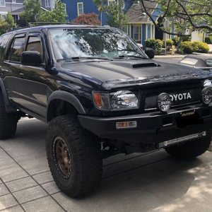 After installing Toytec 3" Ultimate Lift, 16x8 Method 305 NV wheels, 285/75/16 Duratracs, JBA Upper Control Arms