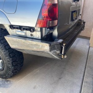 Coastal Offroad rear bumper with custom made swingarms. Vehicle Test Fit.
